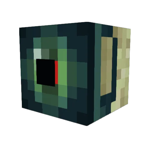Pizza_Style Minecraft avatar head, 3D render