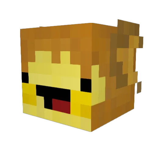 Pizza_The_Hutt_ Minecraft avatar head, 3D render