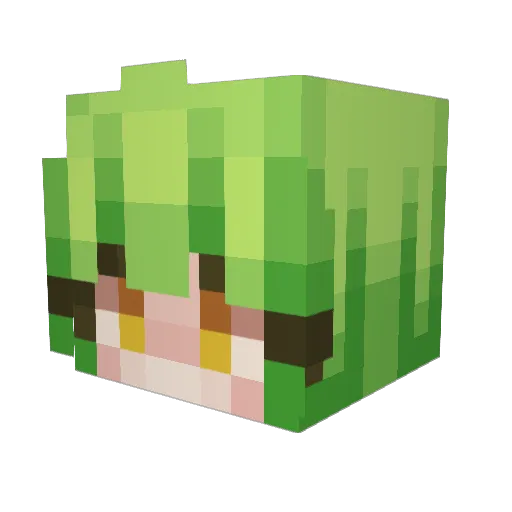 Pizza_Witch Minecraft avatar head, 3D render
