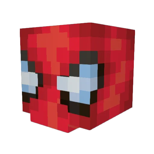 Pizzabombe Minecraft avatar head, 3D render