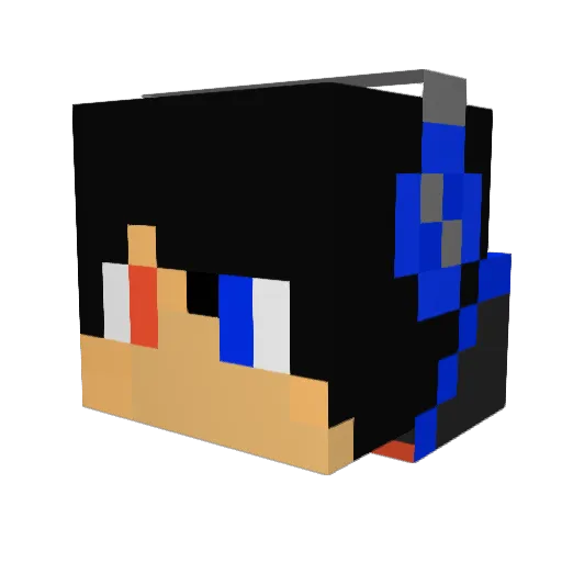 PizzaisDK Minecraft avatar head, 3D render