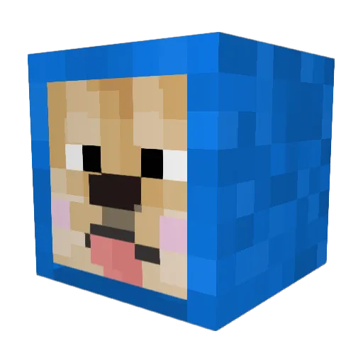 Pizzakennet Minecraft avatar head, 3D render