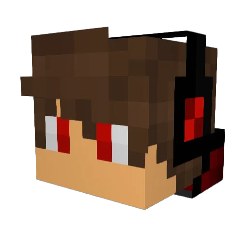 Pizzalolo Minecraft avatar head, 3D render