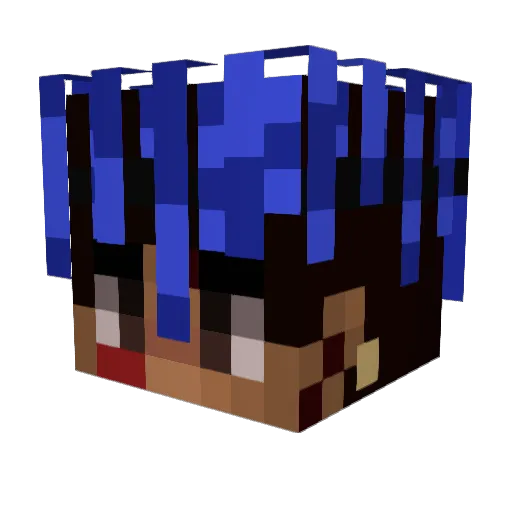 Pizzasiuu Minecraft avatar head, 3D render