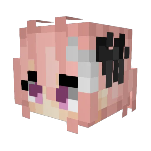 Pizzaslice Minecraft avatar head, 3D render