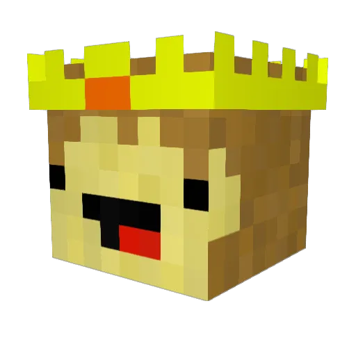 Pizzaspielt Minecraft avatar head, 3D render
