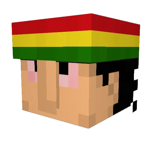 Pizzavega24 Minecraft avatar head, 3D render