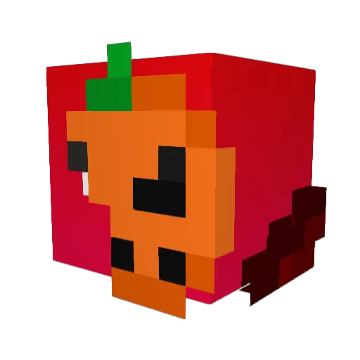 Pizzinter Minecraft avatar head, 3D render