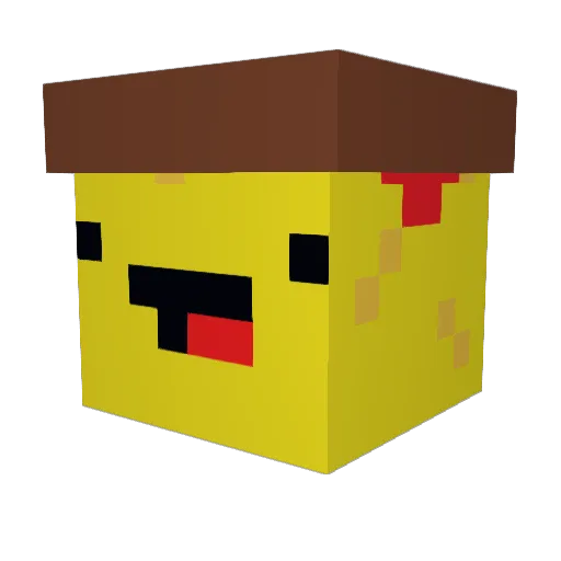 Pizzzasurge Minecraft avatar head, 3D render