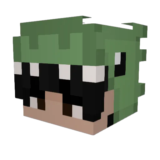 Pjaye Minecraft avatar head, 3D render