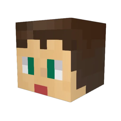 Pjotr Minecraft avatar head, 3D render