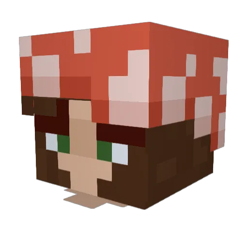 Pjuro Minecraft avatar head, 3D render