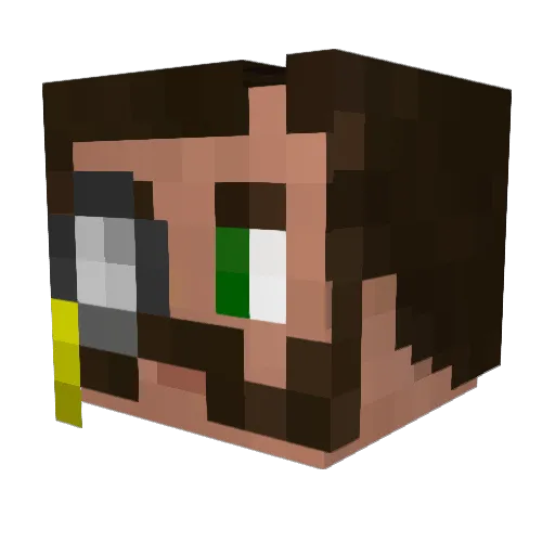 Pk191 Minecraft avatar head, 3D render