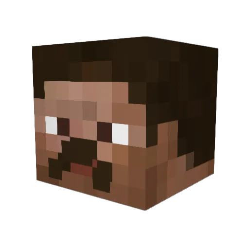 Pk2___ Minecraft avatar head, 3D render