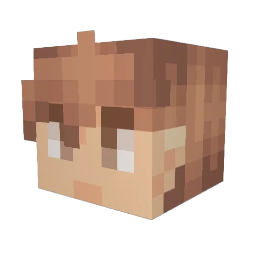 PkmnBidoof Minecraft avatar head, 3D render