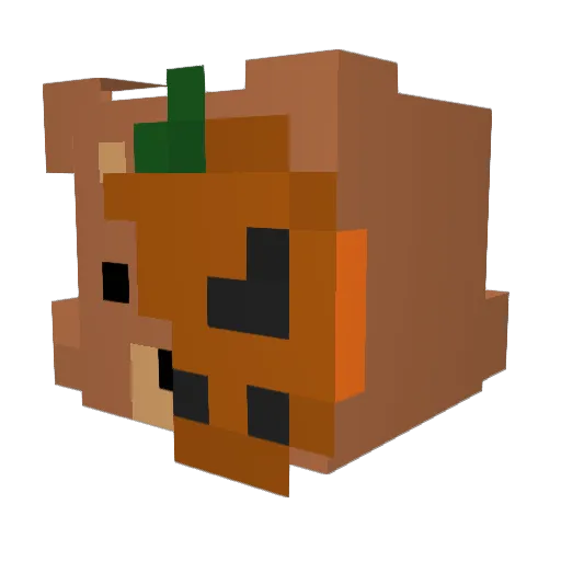 Pl4gv3 Minecraft avatar head, 3D render