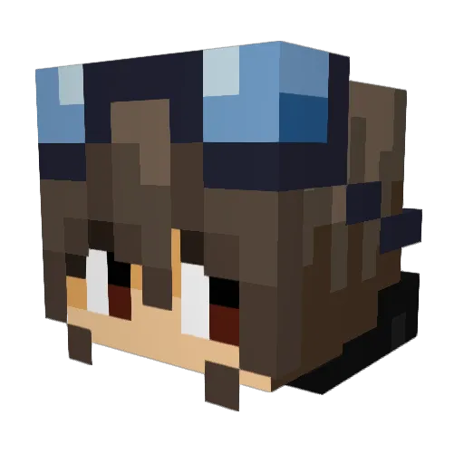 Pl4yer_2 Minecraft avatar head, 3D render