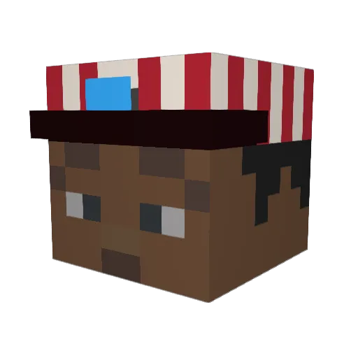 PlGEONyt Minecraft avatar head, 3D render