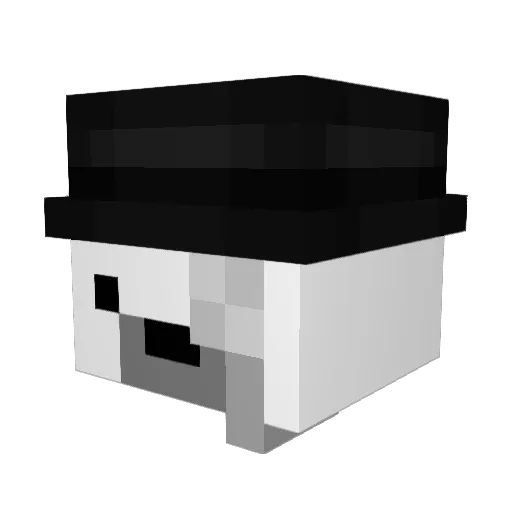 PlaPolar Minecraft avatar head, 3D render