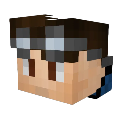 PlaceAlot Minecraft avatar head, 3D render