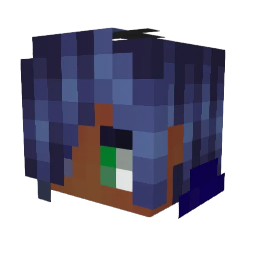 PlacidIgnited Minecraft avatar head, 3D render