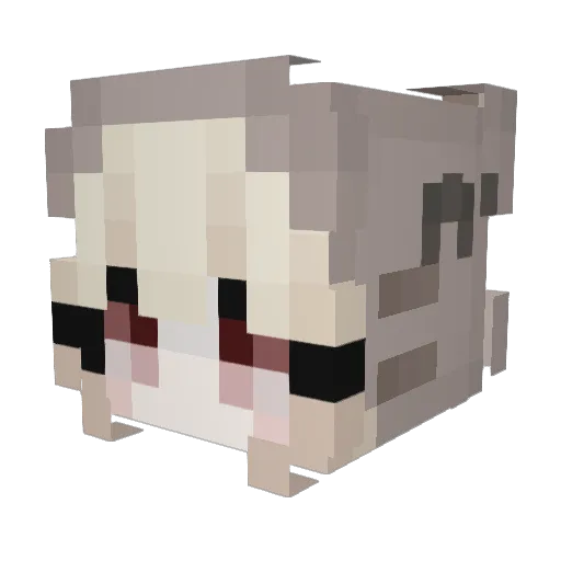 Placinq Minecraft avatar head, 3D render