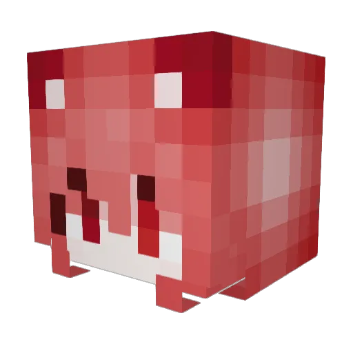 Plael Minecraft avatar head, 3D render
