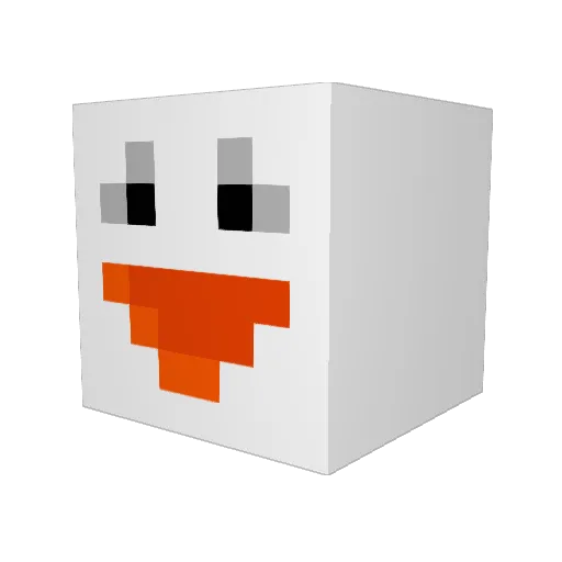 Plagg Minecraft avatar head, 3D render