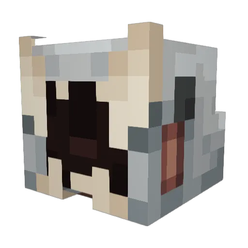 Plago Minecraft avatar head, 3D render
