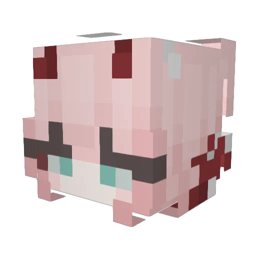 PlagueBby Minecraft avatar head, 3D render