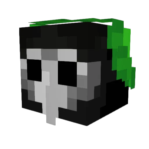 PlagueBlvd Minecraft avatar head, 3D render