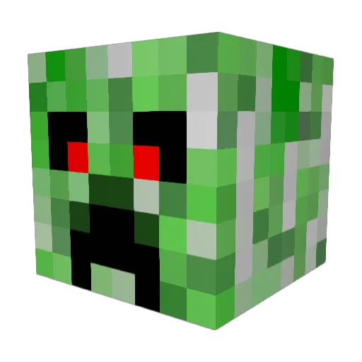 Plaguelol Minecraft avatar head, 3D render