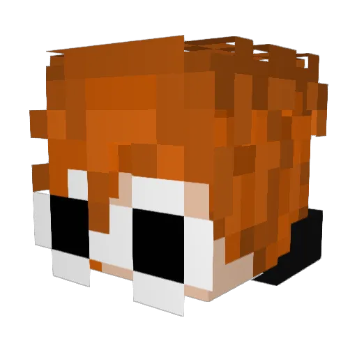 Plahshi Minecraft avatar head, 3D render