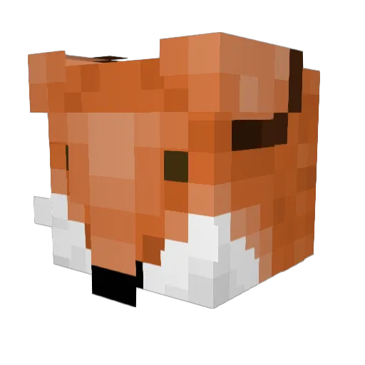 Plaidfox12 Minecraft avatar head, 3D render
