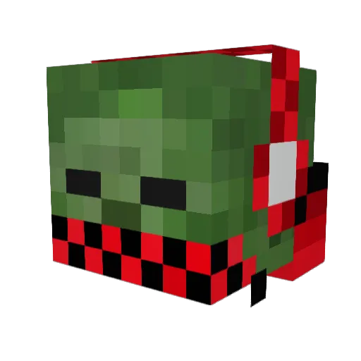 PlainDom Minecraft avatar head, 3D render