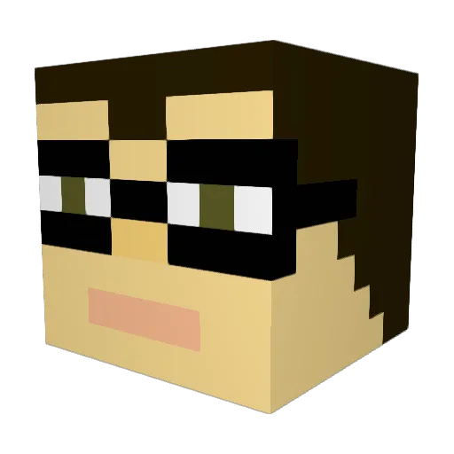PlainName123 Minecraft avatar head, 3D render