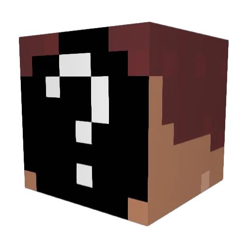 PlainPlayer Minecraft avatar head, 3D render