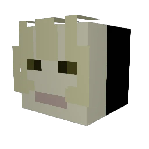 PlainSimpleGarak Minecraft avatar head, 3D render