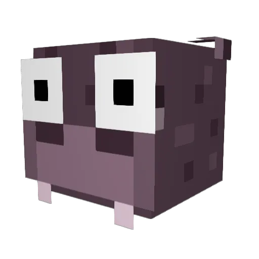 Plainspoken Minecraft avatar head, 3D render