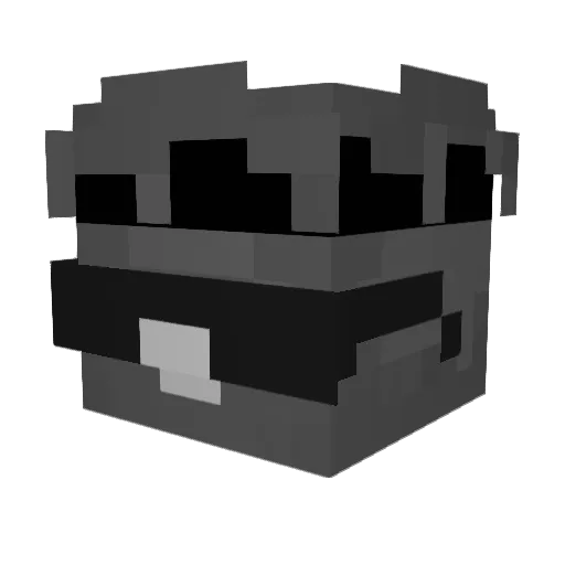 Plaiva Minecraft avatar head, 3D render