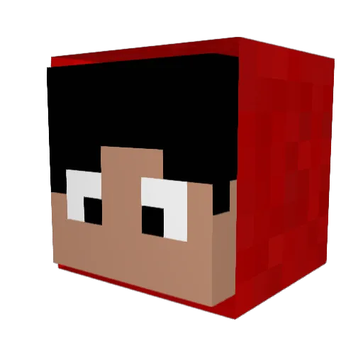 PlakxMakx Minecraft avatar head, 3D render