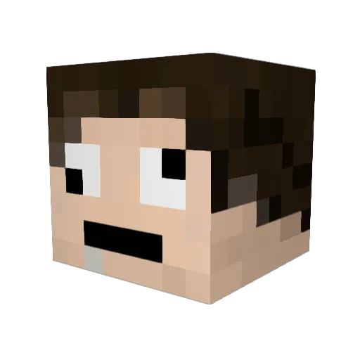 PlalliusTheHard Minecraft avatar head, 3D render