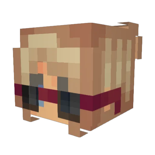 PlanBe_2115 Minecraft avatar head, 3D render
