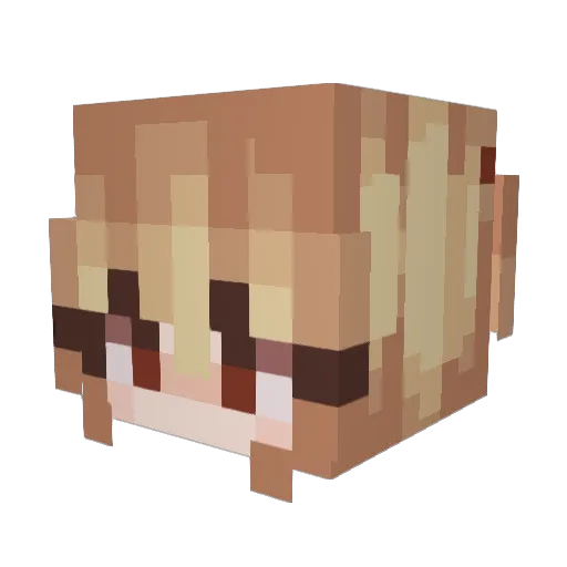 Plancakes Minecraft avatar head, 3D render