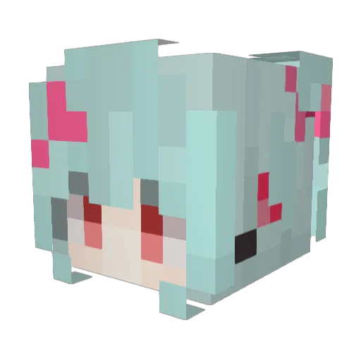 PlanckDawn Minecraft avatar head, 3D render