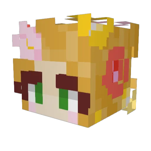 PlaneAnne Minecraft avatar head, 3D render