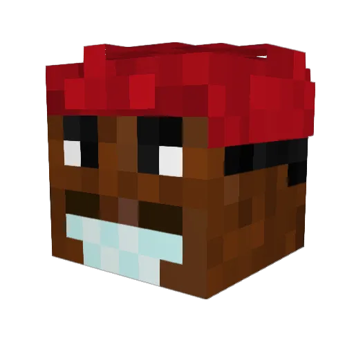 PlaneMonkey Minecraft avatar head, 3D render