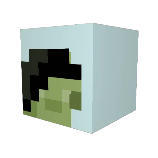 PlaneMuffinRebe Minecraft avatar head, 3D render
