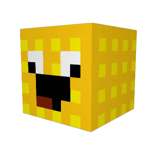 PlanetCorn Minecraft avatar head, 3D render