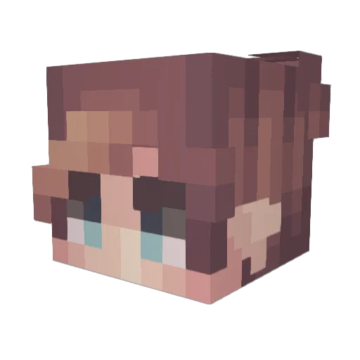 PlanetGirl07 Minecraft avatar head, 3D render